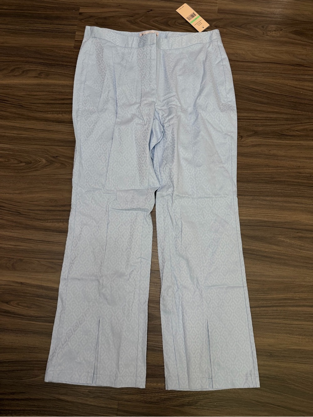 NWT nanette lepore women’s sz 8 Light Blue Pants lightweight straight leg